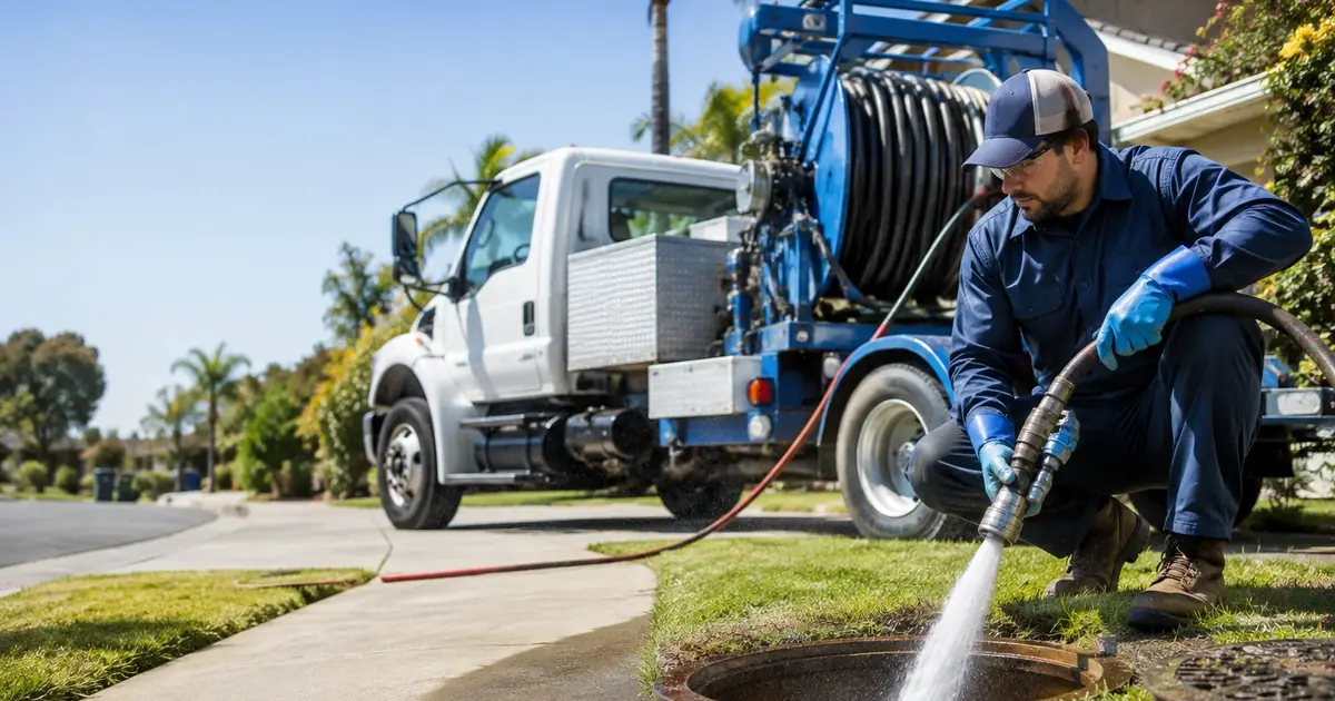 Hydro jet sewer cleaning Santee