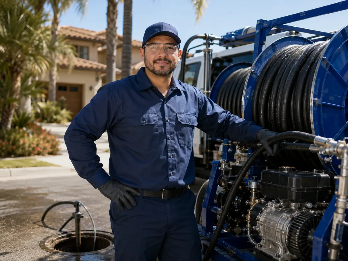 Hydro jet sewer cleaning in Santee