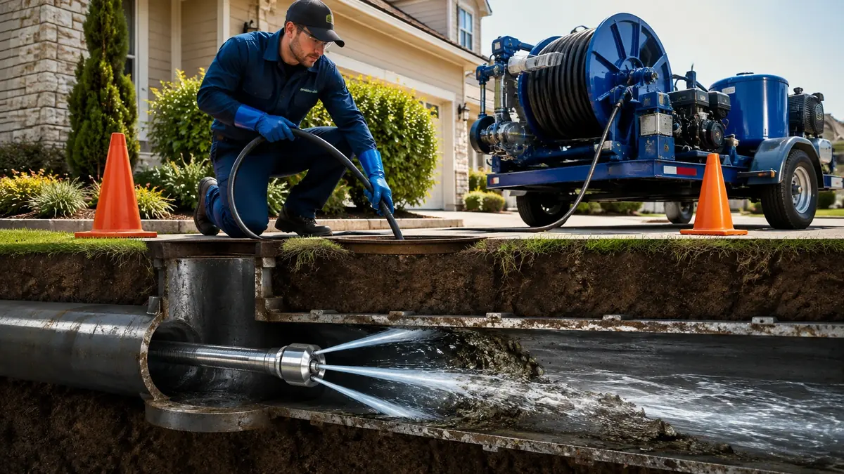 Main Sewer Line Hydro Jet Cleaning in Santee
