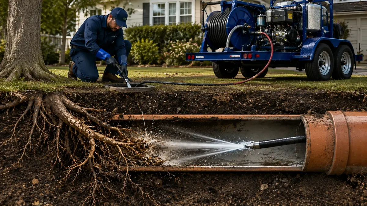 Tree Root Removal with Hydro Jetting in Santee